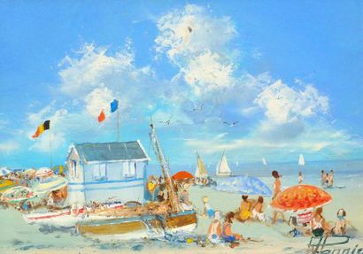 Willy Pannier La plage HSP 13 x 18 cm