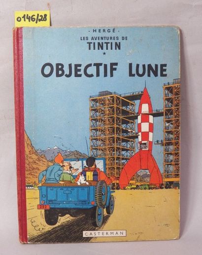 null HERGE. – Les Aventures de Tintin. Objectif Lune. – In-8 cartonné, dos papier...
