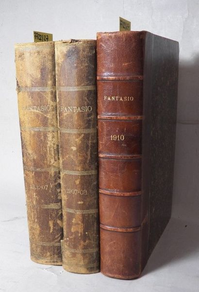 null Fantasio
Trois volumes in-4, dos à nerfs et dos plats (accidents et coins émoussés)...