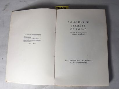 null La semaine secrète de Sapho N° 132 / 300
La Chronique des Dames Contemporaines,...