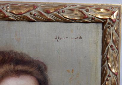 Albert LYNCH "Portrait de femme" Toile (rentoilage) - 39 x 31 cm