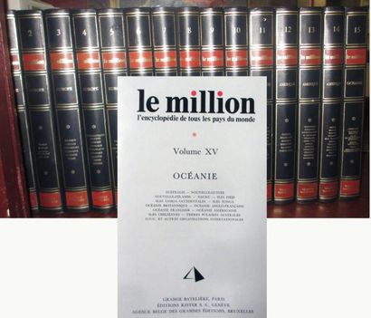 XX° 15 Vol. rel. collection "LE MILLION" l'encyclopédie de tous les pays du mond...