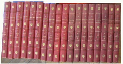 Fin XIX°/ début XX° LE THEATRE, revues mensuelles reliées en 18 vol. entre 1898 et...