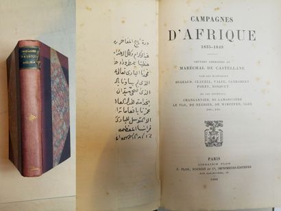 null CAMPAGNES D'AFRIQUE 1835-1848, lettres adressées au Maréchal de Castellane par...