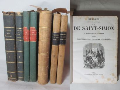 null * MEMOIRES DE ST SIMON (5 volumes reliés, séries incomplètes) et LE SIECLE "...