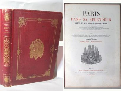 null (Paris) PARIS DANS SA SPLENDEUR (tome 1) grand in-folio, reliure cartonnage...