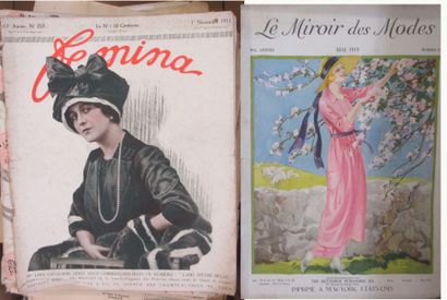 null MODE - lot de revues des années 1900 : FEMINA, LE MIROIR DES MODES, L'ECHO DES...