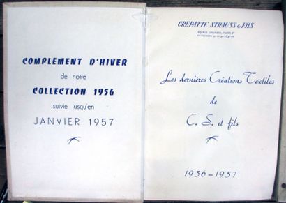 null MODE- Années 1956/ 1957 - CREPATTE STRAUSS ET FILS* PARIS - 2 vol. contenant...