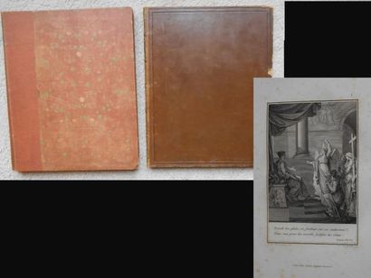 null Deux volumes dont : BOILEAU, le LUTRIN, Lyon 1862, in-quarto relié, vignette,...