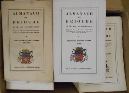 null ALMANACH DE BRIOUDE ET DE SON ARRONDISSEMENT , 26 vol. brochés entre 1956 et...