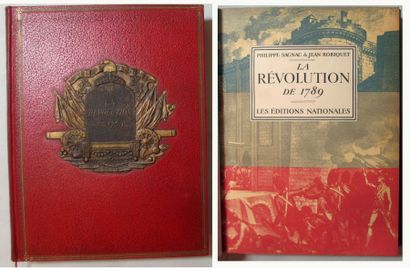 null (Paris et Histoire) 4 vol. in-quarto reliés * LA REVOLUTION DE 1789 par P.SAGNAC...