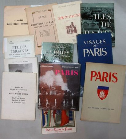 null (Paris) lot de 40 vol. reliés ou brochés et divers sur PARIS (2 cartons)