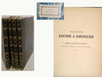 null SOCIETE D'HISTOIRE ET D'ARCHEOLOGIE DE BRIE-COMTE-ROBERT. 4 vol. in-folio reliés,...