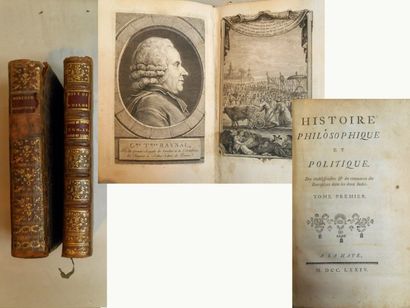 null XVIII° - HISTOIRE PHILOSOPHIQUE et POLITIQUE, LA HAYE 1774, deux tomes reliés...