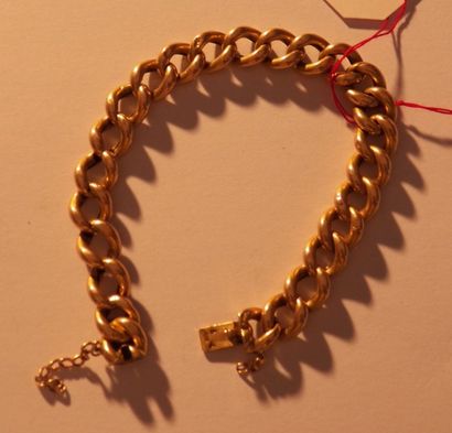 null Bracelet souple en or, chaîne de sécurité (accident) Poids : 15 g 