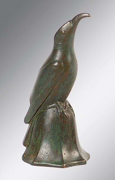 Édouard-Marcel SANDOZ (1881-1971) Oiseau bleu no 1, tête levée, 1919 Bronze. Édition...