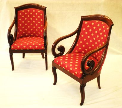 null Paire de fauteuils XIXe siècle estampillés Veuve BALNY Jeune
Haut : 89 cm Larg...