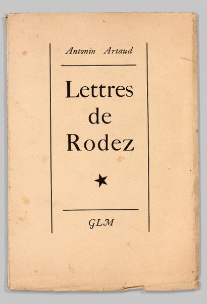 ARTAUD Antonin LETTRES DE RODEZ Paris, G. L. M. éditeur 1946, In-12 broché.
Édition...