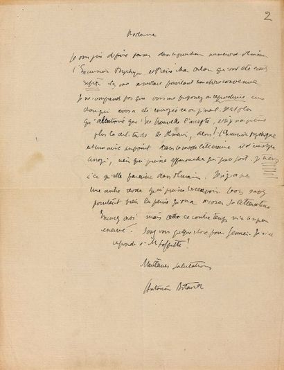 ARTAUD Antonin 49 LETTRES AUTOGRAPHES SIGNÉES À MADAME ET AU DOCTEUR TOULOUSE.
1921-1940
L'orthographe...