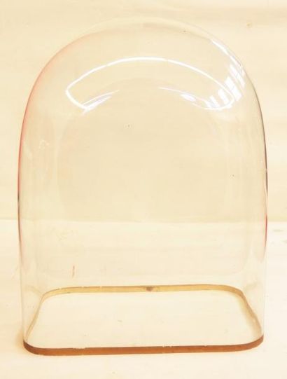 null Globe en verre - Ht : 32,5 cm (vendu sans son globe)