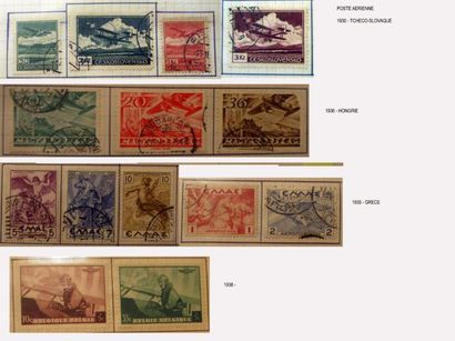 null Deux gros classeurs de timbres France et Etranger auquel on joint pochettes...
