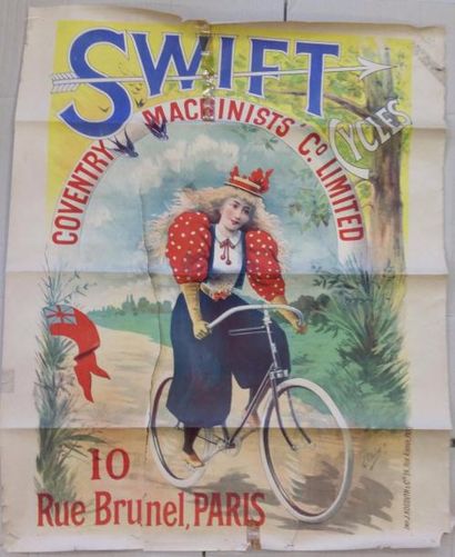 null Affiche en couleur "SWIFT Coventry Machinists Co Limited 10 rue Brunel Paris"...