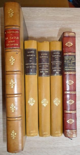 null HISTOIRE. Lot de 5 volumes contenant : - PAULOUIN, J.-F. La chouannerie du Maine...