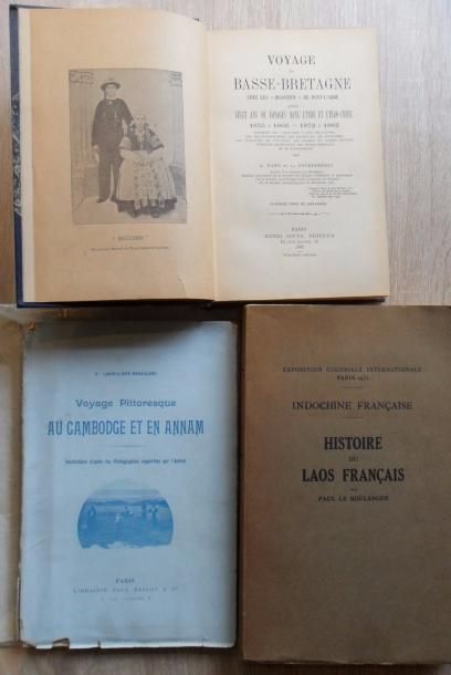 null VOYAGES./ Asie. Lot de 3 volumes contenant : - MAHE de LA BOURDONNAIS. Voyage...