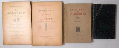 null Lot de six volumes : - 1) Emi SOLDI-COLBERT DE BEAULIEU - La Langue Sacrée -...