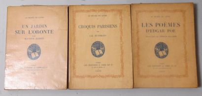 null Lot de trois livres illustrés – Crès - Hugsmans : Croquis parisiens - Les Poèmes...