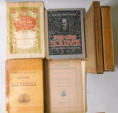 null Lot de 6 livres illustrés (L'Esprit de Montmartre), Les plus belles roses, Romain...