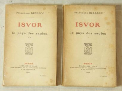 null Princesse BIBESCO "Isvor - Le Pays des Saules" Deux volumes brochés - Paris,...