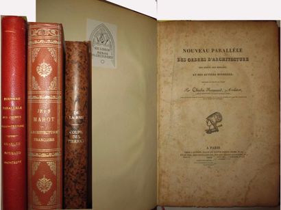 null ARCHITECTURE : lot de 3 volumes reliés in-folio : C.NORMAND : * NOUVEAU PARALLELE...