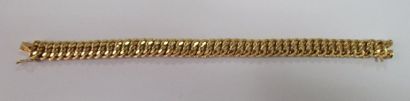 null Bracelet en or jaune à mailles tressées - Poids : 12,6 g 