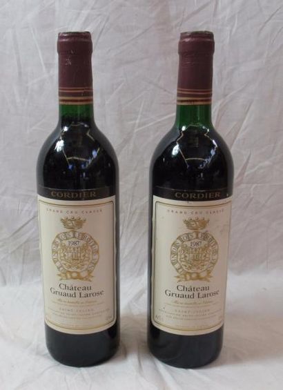 null 2 bouteilles de CHATEAU GRUAUD LAROSE Saint Julien 1987 