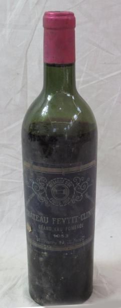 null 1 bouteille de CHATEAU FEYTIT CLINET 1953 (vidange) 
