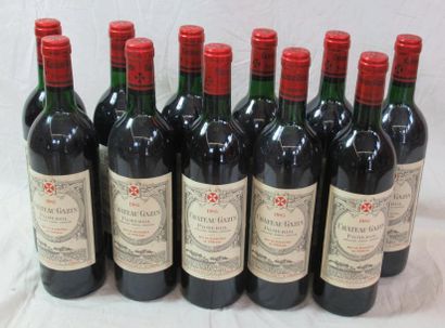 null 11 bouteilles de Chateau GAZIN 1985 Pomerol ( certains niveau bas) 