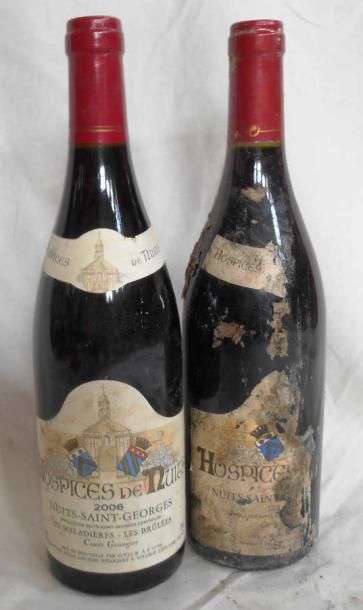 null 2 bouteilles HOSPICES DE NUITS Les Maladières Les Brûlées rouge 1999-2006 (étiquettes...