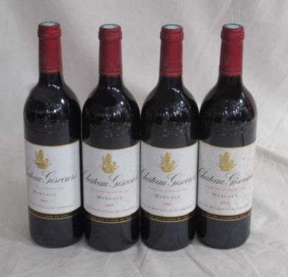 null 4 bouteilles CHATEAU GISCOURS MARGAUX rouge 2005 
