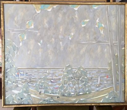 null SEILER "Marine" Huile sur toile signée en bas à droite - 60 x 73 cm 