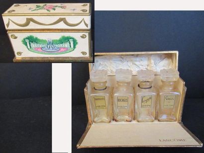 null LANCOME - 4 miniatures dans leur coffret d'origine " tropiques " " bocages "...