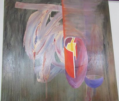 null Sylvie FAJFROWSKA (née en 1959) "Composition abstraite" Huile sur toile signée...