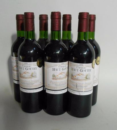 null 7 bouteilles de Chateau HAUT GOUTEY PREMIERES COTES DE BORDEAUX 1994 
