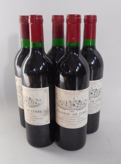 null 5 bouteilles Chateau COME SAINT ESTEPHE CRU BOURGEOIS 1991 