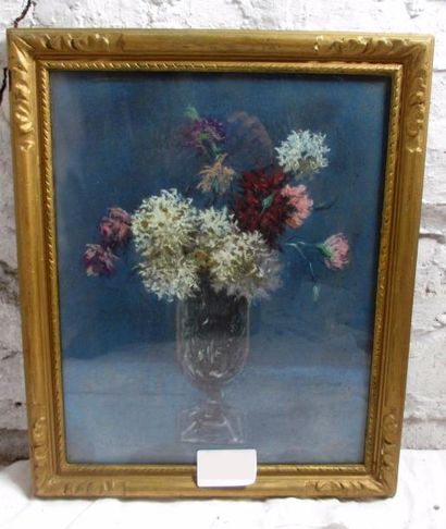 null Arsène CHABANIAN (1864-1949) "Vase de fleurs" Pastel signé en bas à gauche -...