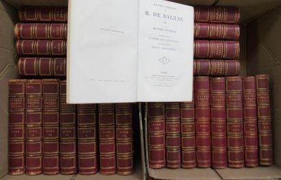 null BALZAC. Oeuvres complètes, Paris, Lévy, 1869, 24 volumes in-8, reliure demi...