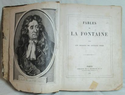 null Fables de la FONTAINE avec illustrations par Gustave DORE - Un volume relié...