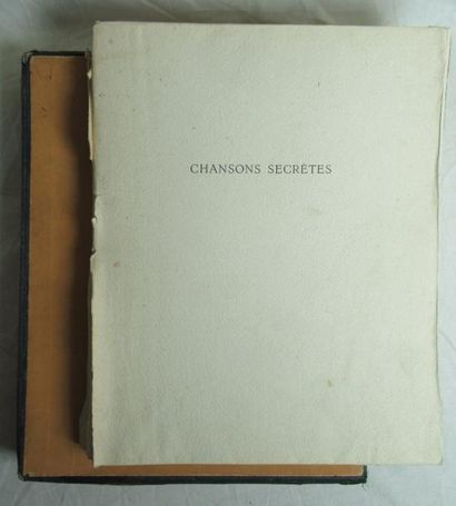 null Curiosa. Pierre Louÿs "Chansons secrètes" 1 vol. broché sous emboitage. 1935....