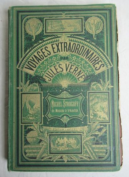 null Jules VERNE, Collection Hetzel "Michel Strogoff" 1 vol. Hetzel, sans date. Cartonnage...