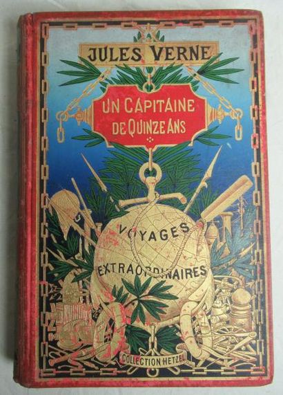 null Jules VERNE, Cartonnage Hetzel "Un Capitaine de Quinze ans" 1 vol. Hetzel, sans...